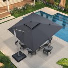 9' X 11' Patio Umbrella Outdoor Rectangle Umbrella Large Cantilever Umbrella Win