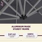 9' X 11' Patio Umbrella Outdoor Rectangle Umbrella Large Cantilever Umbrella Win