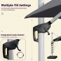 9' X 11' Patio Umbrella Outdoor Rectangle Umbrella Large Cantilever Umbrella Win