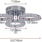 Deckrico Modern Crystal Chandelier Flush Mount Stainless Steel Pendant Ceiling L