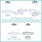 Modern 2 Ring Crystal Chandelier LED Pendant Lighting Chrome Chandeliers Flush M