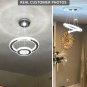 Modern 2 Ring Crystal Chandelier LED Pendant Lighting Chrome Chandeliers Flush M