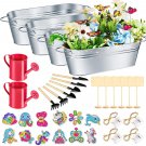 30 Pcs Flower Garden Planter Kit Galvanized Flower Bucket Metal Buckets for Flow