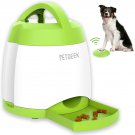 Treat Dispenser Dog Toys, Automatic Pet Feeder with Dual Power Supply and Remote