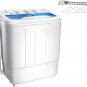 Portable Twin Tub 18Lbs Washing Machine with Drying Rack, 11Lbs Washer Mini Comp