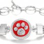 round Bear Paw Snap Buttons Jewelry Charms, 18Mm Rhinestones Snap Button Jewelry