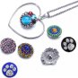 round Bear Paw Snap Buttons Jewelry Charms, 18Mm Rhinestones Snap Button Jewelry