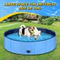 Dog Pool for Large Dogs 63"X12" Kiddie Pool Hard Plastic Foldable Dog Bathing T