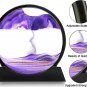 12" Purple Moving Sand Art Liquid Motion - 3D Color Quicksand Decor - Hourglass
