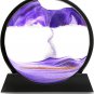 12" Purple Moving Sand Art Liquid Motion - 3D Color Quicksand Decor - Hourglass