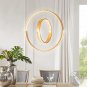 Led 2 Ring Light Modern Ceiling Light Adjustable Height Hanging Light Fixture 40