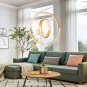 Led 2 Ring Light Modern Ceiling Light Adjustable Height Hanging Light Fixture 40