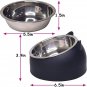 2PCS Raised Cat Bowl Tilted 15&Acirc;&deg; Slanted Elevated Bulldog Feeder Non-Spill Dog Ki