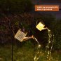Solar Watering Lights Can with Cascading Lights,Outdoor Solar Garden Watering Ca