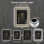Vanpokins LED Bathroom Mirror, 24X32 Inch Gradient Front and Backlit LED Mirror