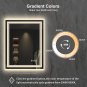 Vanpokins LED Bathroom Mirror, 24X32 Inch Gradient Front and Backlit LED Mirror