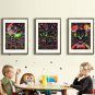 Scratch Art Rainbow Paper 36 Sheets, Colorful Magic Papers Black Scratch It off