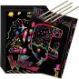 Scratch Art Rainbow Paper 36 Sheets, Colorful Magic Papers Black Scratch It off