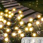 Solar Garden Lights-4 Pack 12 LED Solar Powered Firefly Lights with 2 Lighting M