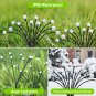Solar Garden Lights-4 Pack 12 LED Solar Powered Firefly Lights with 2 Lighting M