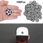 100Pcs Embroidery Patches, 3Cm 1.2In Soccer Ball Pattern Applique Hand Made Sewi