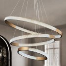 Dining Room Light Fixtures over Table Gold Modern Chandelier Lighting LED 3-Ring