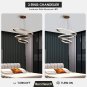 Dining Room Light Fixtures over Table Gold Modern Chandelier Lighting LED 3-Ring