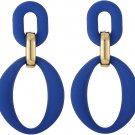 Acrylic Oval Earrings, Fashion Retro Colorful Earrings Statement Drop Earrings f