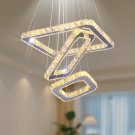 Diisunbihuo Modern Crystal Chandeliers LED Square Chandelier Pendant Lights Chan