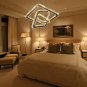 Diisunbihuo Modern Crystal Chandeliers LED Square Chandelier Pendant Lights Chan