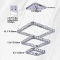 Diisunbihuo Modern Crystal Chandeliers LED Square Chandelier Pendant Lights Chan