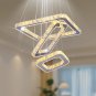 Diisunbihuo Modern Crystal Chandeliers LED Square Chandelier Pendant Lights Chan