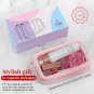 Pink Clear Makeup Organizer Bag for Women Portable Toiletry Cosmetic Purse Pouch