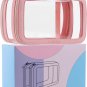 Pink Clear Makeup Organizer Bag for Women Portable Toiletry Cosmetic Purse Pouch