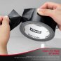 Black Duct Tape Heavy Duty Waterproof Roll, 1.88 Inch X 20 Yards X 4 Rolls, Ultr