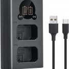 Tengdaxing NP-FW50 Battery Charger,Usb Dual Charger for Sony Alpha A6000, A6400,