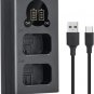 Tengdaxing NP-FW50 Battery Charger,Usb Dual Charger for Sony Alpha A6000, A6400,
