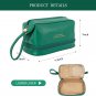 Makeup Bag,Double Layer Cosmetic Bag,Travel Makeup Bag,Leather Makeup Bag, Cosme