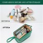 Makeup Bag,Double Layer Cosmetic Bag,Travel Makeup Bag,Leather Makeup Bag, Cosme