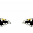 Black Butterfly Earrings for Women - Enamel Craft CZ Butterfly Stud Earrings