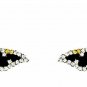 Black Butterfly Earrings for Women - Enamel Craft CZ Butterfly Stud Earrings