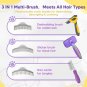 Cat Brush, 3 in 1 Cat Shedding Brush for Indoor Cats, Cat Grooming Brush for Sho