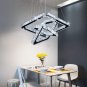 Diisunbihuo Modern Crystal Chandeliers LED Square Rings Chandelier Pendant Light