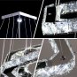 Diisunbihuo Modern Crystal Chandeliers LED Square Rings Chandelier Pendant Light