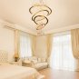 Dimmable Chandeliers LED Big Crystal Chandeliers Modern 5 Rings Pendant Light Ad