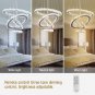 Crystal Chandeliers Modern LED Rings Pendant Light Adjustable Stainless Steel Ce