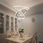 Crystal Chandeliers Modern LED Rings Pendant Light Adjustable Stainless Steel Ce