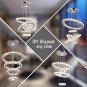 Crystal Chandeliers Modern LED Rings Pendant Light Adjustable Stainless Steel Ce