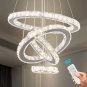 Crystal Chandeliers Modern LED Rings Pendant Light Adjustable Stainless Steel Ce