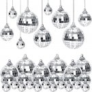 32Pcs Disco Balls Ornaments ，Mini Mirror Disco Ball 70S Disco Party Hanging Deco